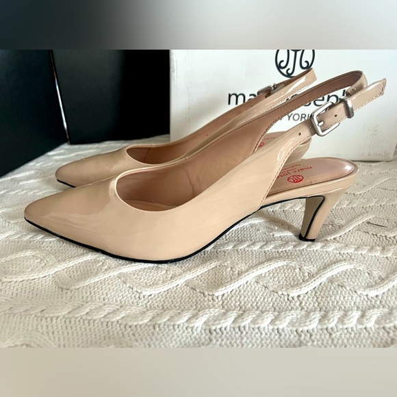 Marc Joseph Shoes - Marc Joseph New York Beige Juliana Place Slingback Pumps Heels Women’s Size 9